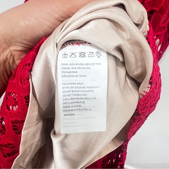 Bardot Saffron Red Mini Dress Size Small US 6 EUR 38 - Picture 15 of 15